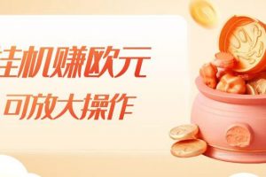 挂机赚欧元，单窗口5-10+，小白可操作，可放大【揭秘】