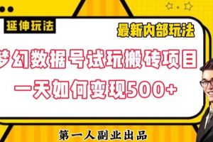 数据号回归玩法游戏试玩搬砖项目再创日入500+【揭秘】