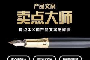 产品文案【卖点大师】高转化电商，有点牛X的产品文案必修课