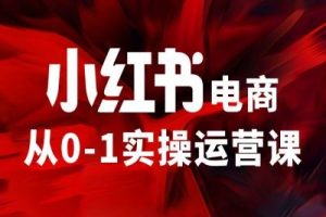 小红书电商从0-1实操运营课，让你从小白到精英