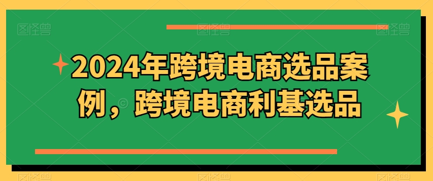 2024年跨境电商选品案例，跨境电商利基选品（更新11月）