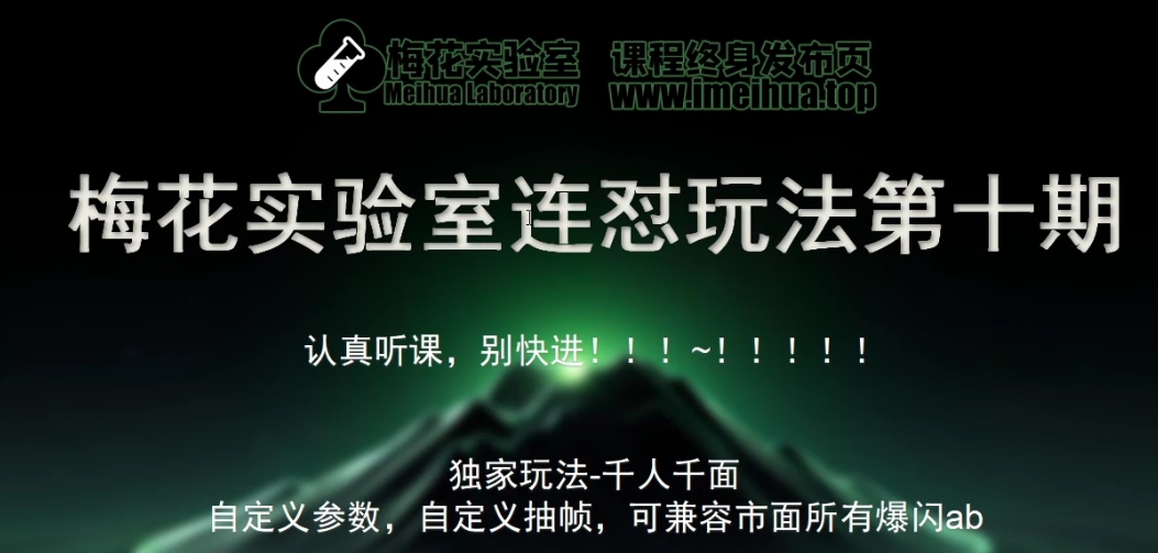 梅花实验室社群专享课视频号连怼玩法第十期课程+第二部分-FF助手全新高自由万能爆闪AB处理