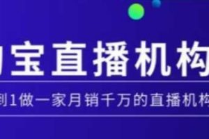 淘宝直播运营实操课【MCN机构】，从0到1做一家月销千万的直播机构