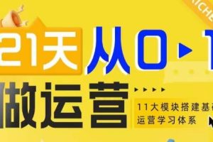 21天从0-1做运营，11大维度搭建基础运营学习体系